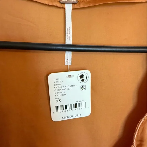 Free People Orange Floral Embroidered Blouse - Picture 3 of 4